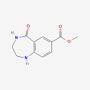 molecular formula C11H12N2O3 B2652339 Methyl 5-oxo-1,2,3,4-tetrahydro-1,4-benzodiazepine-7-carboxylate CAS No. 2470439-59-7