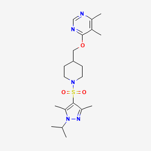 4-((1-((1-isopropyl-3,5-dimethyl-1H-pyrazol-4-yl)sulfonyl)piperidin-4-yl)methoxy)-5,6-dimethylpyrimidine