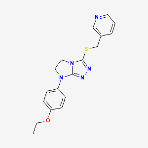 7-(4-ethoxyphenyl)-3-((pyridin-3-ylmethyl)thio)-6,7-dihydro-5H-imidazo[2,1-c][1,2,4]triazole