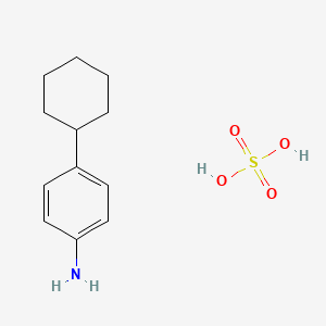 molecular formula C12H19NO4S B2652344 (4-Cyclohexylphenyl)amine sulfate CAS No. 1185710-32-0