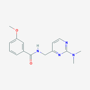 molecular formula C15H18N4O2 B2652408 N-((2-(dimethylamino)pyrimidin-4-yl)methyl)-3-methoxybenzamide CAS No. 1797292-88-6