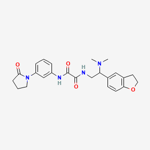 molecular formula C24H28N4O4 B2652414 N-[2-(2,3-DIHYDRO-1-BENZOFURAN-5-YL)-2-(DIMETHYLAMINO)ETHYL]-N'-[3-(2-OXOPYRROLIDIN-1-YL)PHENYL]ETHANEDIAMIDE CAS No. 1428367-28-5