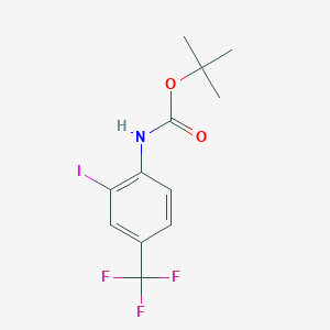 molecular formula C12H13F3INO2 B2652420 Tert-butyl 2-iodo-4-(trifluoromethyl)phenylcarbamate CAS No. 1260642-67-8