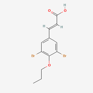 molecular formula C12H12Br2O3 B2652438 (2E)-3-(3,5-dibromo-4-propoxyphenyl)prop-2-enoic acid CAS No. 937599-20-7
