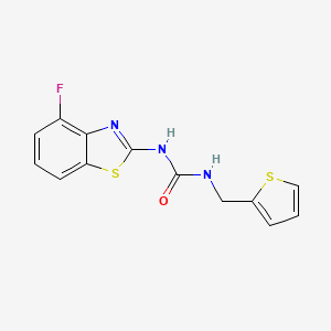 molecular formula C13H10FN3OS2 B2652457 1-(4-Fluorobenzo[d]thiazol-2-yl)-3-(thiophen-2-ylmethyl)urea CAS No. 1203162-90-6