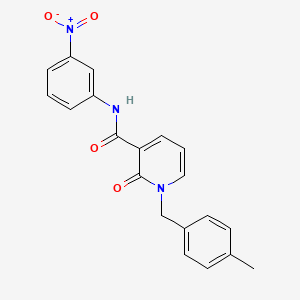 molecular formula C20H17N3O4 B2652536 1-[(4-methylphenyl)methyl]-N-(3-nitrophenyl)-2-oxo-1,2-dihydropyridine-3-carboxamide CAS No. 946220-97-9