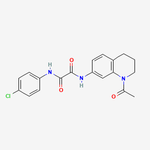 molecular formula C19H18ClN3O3 B2652572 N-(1-acetyl-1,2,3,4-tetrahydroquinolin-7-yl)-N'-(4-chlorophenyl)ethanediamide CAS No. 898466-07-4