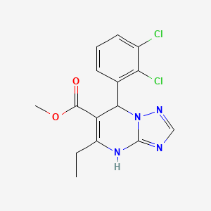 molecular formula C15H14Cl2N4O2 B2652613 Methyl 7-(2,3-dichlorophenyl)-5-ethyl-4,7-dihydro-[1,2,4]triazolo[1,5-a]pyrimidine-6-carboxylate CAS No. 725218-20-2
