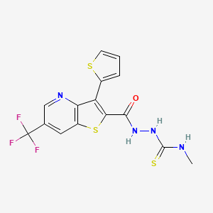 N-methyl-2-{[3-(2-thienyl)-6-(trifluoromethyl)thieno[3,2-b]pyridin-2-yl]carbonyl}-1-hydrazinecarbothioamide