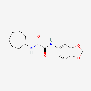 molecular formula C16H20N2O4 B2652681 N1-(benzo[d][1,3]dioxol-5-yl)-N2-cycloheptyloxalamide CAS No. 941894-47-9