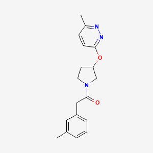 1-(3-((6-Methylpyridazin-3-yl)oxy)pyrrolidin-1-yl)-2-(m-tolyl)ethanone