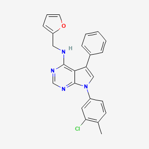 7-(3-chloro-4-methylphenyl)-N-(furan-2-ylmethyl)-5-phenyl-7H-pyrrolo[2,3-d]pyrimidin-4-amine