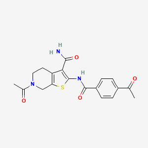 6-Acetyl-2-(4-acetylbenzamido)-4,5,6,7-tetrahydrothieno[2,3-c]pyridine-3-carboxamide