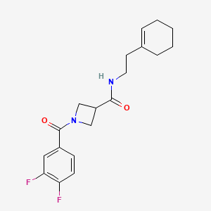 N-(2-(cyclohex-1-en-1-yl)ethyl)-1-(3,4-difluorobenzoyl)azetidine-3-carboxamide