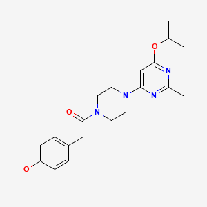 molecular formula C21H28N4O3 B2652720 1-(4-(6-Isopropoxy-2-methylpyrimidin-4-yl)piperazin-1-yl)-2-(4-methoxyphenyl)ethanone CAS No. 946231-01-2