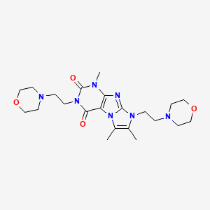 1,6,7-trimethyl-3,8-bis(2-morpholinoethyl)-1H-imidazo[2,1-f]purine-2,4(3H,8H)-dione