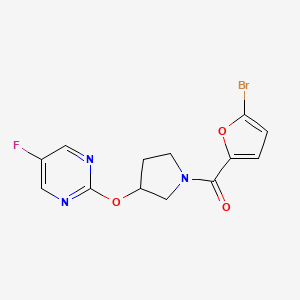 (5-Bromofuran-2-yl)(3-((5-fluoropyrimidin-2-yl)oxy)pyrrolidin-1-yl)methanone