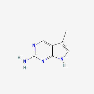 molecular formula C7H8N4 B2652728 5-Methyl-7H-pyrrolo[2,3-d]pyrimidin-2-amine CAS No. 1483583-54-5