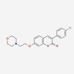 molecular formula C21H20ClNO4 B2652730 3-(4-chlorophenyl)-7-[2-(morpholin-4-yl)ethoxy]-2H-chromen-2-one CAS No. 903585-65-9