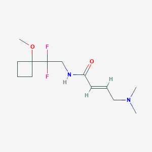 (E)-N-[2,2-Difluoro-2-(1-methoxycyclobutyl)ethyl]-4-(dimethylamino)but-2-enamide