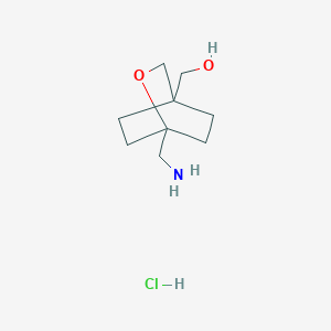 (1-(Aminomethyl)-2-oxabicyclo[2.2.2]octan-4-yl)methanol hydrochloride