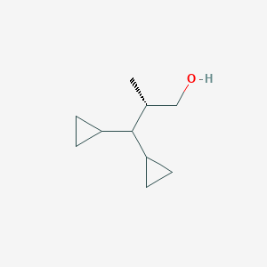 (2S)-3,3-Dicyclopropyl-2-methylpropan-1-ol