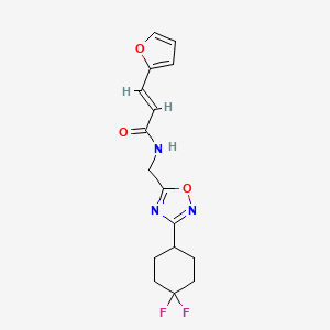 (E)-N-((3-(4,4-difluorocyclohexyl)-1,2,4-oxadiazol-5-yl)methyl)-3-(furan-2-yl)acrylamide