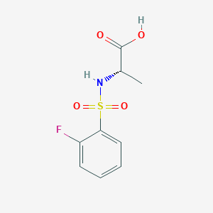 molecular formula C9H10FNO4S B2652737 (2S)-2-(2-fluorobenzenesulfonamido)propanoic acid CAS No. 1212343-99-1