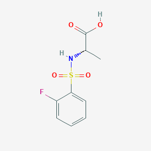 (2S)-2-(2-fluorobenzenesulfonamido)propanoic acid