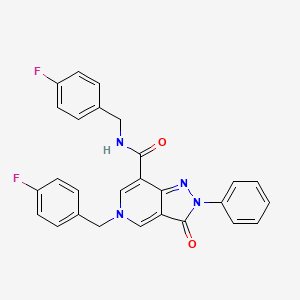 N,5-bis(4-fluorobenzyl)-3-oxo-2-phenyl-3,5-dihydro-2H-pyrazolo[4,3-c]pyridine-7-carboxamide