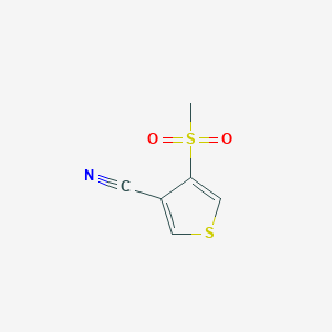 molecular formula C6H5NO2S2 B2652743 4-methanesulfonylthiophene-3-carbonitrile CAS No. 2503209-22-9