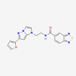 N-(2-(6-(furan-2-yl)-1H-imidazo[1,2-b]pyrazol-1-yl)ethyl)benzo[c][1,2,5]thiadiazole-5-carboxamide