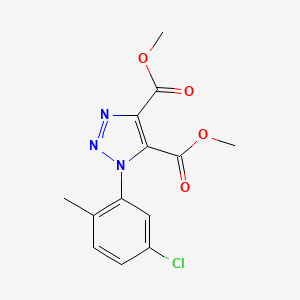 molecular formula C13H12ClN3O4 B2652752 4,5-dimethyl 1-(5-chloro-2-methylphenyl)-1H-1,2,3-triazole-4,5-dicarboxylate CAS No. 895641-48-2