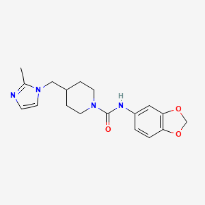 N-(benzo[d][1,3]dioxol-5-yl)-4-((2-methyl-1H-imidazol-1-yl)methyl)piperidine-1-carboxamide