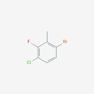 molecular formula C7H5BrClF B2652754 1-Bromo-4-chloro-3-fluoro-2-methylbenzene CAS No. 1628524-91-3