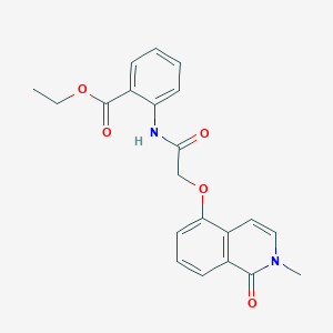 Ethyl 2-[[2-(2-methyl-1-oxoisoquinolin-5-yl)oxyacetyl]amino]benzoate
