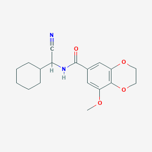 molecular formula C18H22N2O4 B2652764 N-[Cyano(cyclohexyl)methyl]-5-methoxy-2,3-dihydro-1,4-benzodioxine-7-carboxamide CAS No. 2190254-18-1