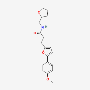 3-[5-(4-methoxyphenyl)furan-2-yl]-N-(tetrahydrofuran-2-ylmethyl)propanamide