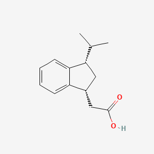 Rac-2-[(1R,3S)-3-(propan-2-yl)-2,3-dihydro-1H-inden-1-yl]acetic acid