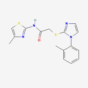 N-(4-methylthiazol-2-yl)-2-((1-(o-tolyl)-1H-imidazol-2-yl)thio)acetamide