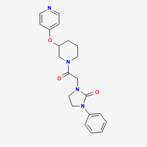 1-(2-Oxo-2-(3-(pyridin-4-yloxy)piperidin-1-yl)ethyl)-3-phenylimidazolidin-2-one