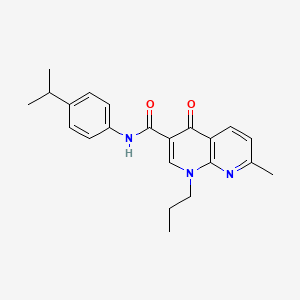 molecular formula C22H25N3O2 B2652783 7-methyl-4-oxo-N-[4-(propan-2-yl)phenyl]-1-propyl-1,4-dihydro-1,8-naphthyridine-3-carboxamide CAS No. 1251695-36-9