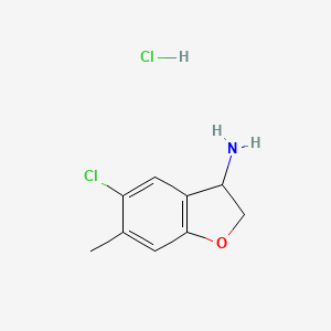 5-Chloro-6-methyl-2,3-dihydro-1-benzofuran-3-amine;hydrochloride