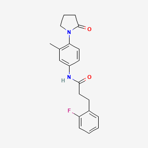 3-(2-fluorophenyl)-N-(3-methyl-4-(2-oxopyrrolidin-1-yl)phenyl)propanamide