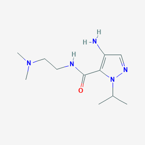 molecular formula C11H21N5O B2652791 4-amino-N-[2-(dimethylamino)ethyl]-1-(propan-2-yl)-1H-pyrazole-5-carboxamide CAS No. 2101195-89-3