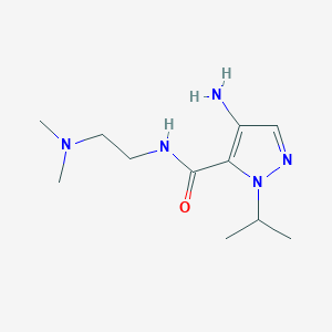 molecular formula C11H21N5O B2652791 4-Amino-N-[2-(dimethylamino)ethyl]-1-isopropyl-1H-pyrazole-5-carboxamide CAS No. 2101195-89-3
