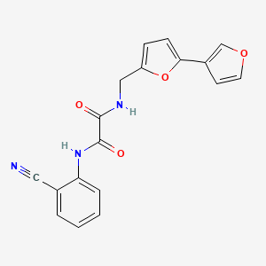 molecular formula C18H13N3O4 B2652794 N1-([2,3'-联噻吩]-5-基甲基)-N2-(2-氰基苯基)草酰胺 CAS No. 2034442-75-4