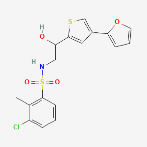 B2652795 3-chloro-N-{2-[4-(furan-2-yl)thiophen-2-yl]-2-hydroxyethyl}-2-methylbenzene-1-sulfonamide CAS No. 2379997-63-2