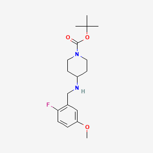 molecular formula C18H27FN2O3 B2652803 tert-Butyl 4-(2-fluoro-5-methoxybenzylamino)piperidine-1-carboxylate CAS No. 1346521-47-8