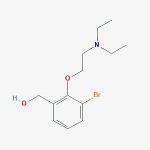 molecular formula C13H20BrNO2 B2652806 {3-溴-2-[2-(二乙基氨基)乙氧基]苯基}甲醇 CAS No. 1291743-32-2